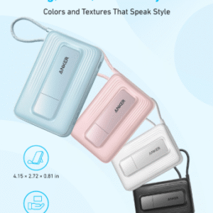 Anker Zolo Magnetic Power Bank (10K,30W,Built-in USB-C Cable)