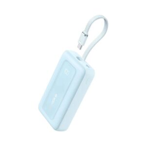 Anker Zolo Power Bank, 20000 mAh, Built-In USB-C Cable and USB-C Port, Blue - A1689