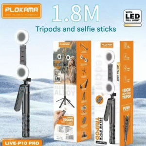 PLOKAMA عصا سيلفي ثلاثية القوائم لايف P10 PRO 180 سم